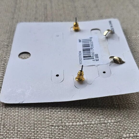 Girly Earrings Gold Tone Crystal accent Fashion Jewelry Climber Earrings New - Picture 7 of 12